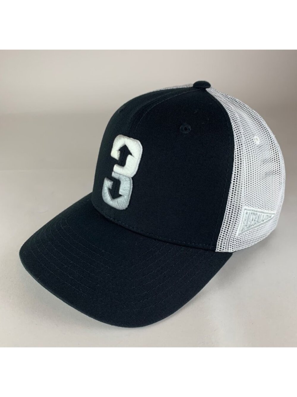 Baseballism Mens Black White 3 Up 3 Down Snapback Trucker Hat